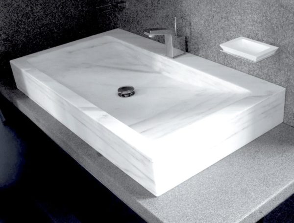 Lavabo marmo bianco statuario