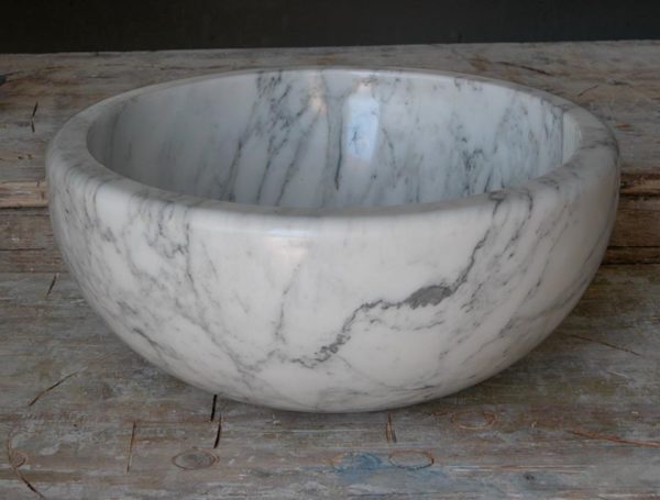 Ovolina in marmo di carrara