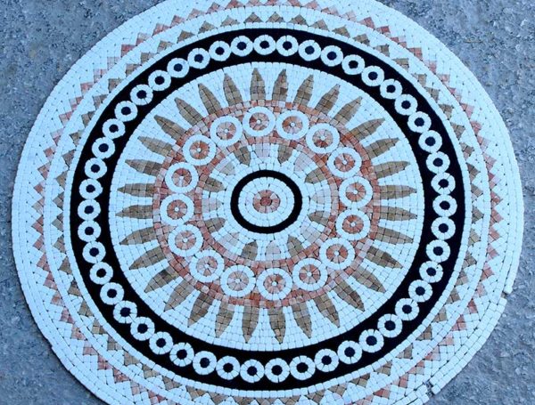 Piano tavolo in mosaico
